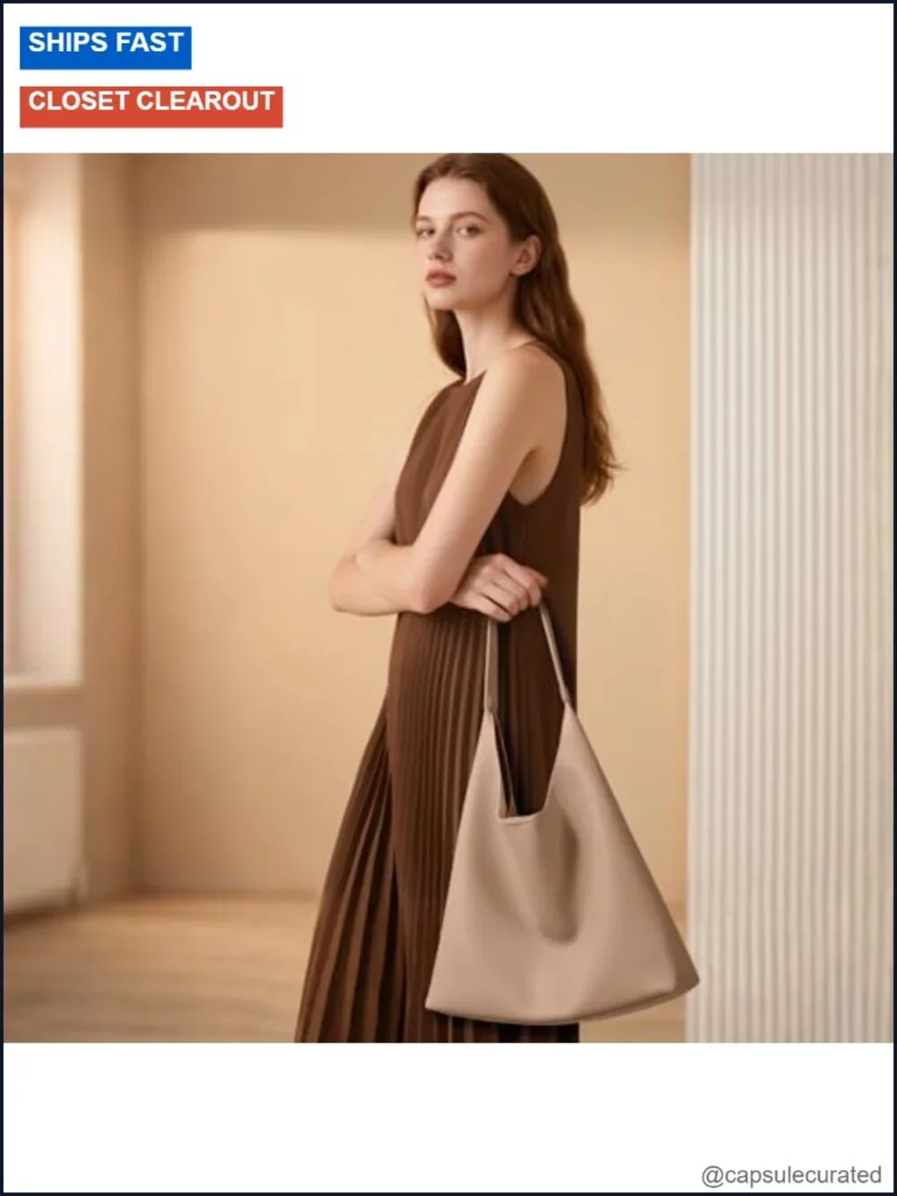 Slouchy 34cm Hobo Bag - Soft Vegan Leather with Suede Lining, Magnetic Closure,